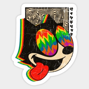 Trippy Felix the cat Sticker